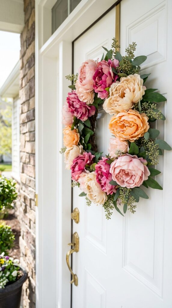 Peony Wreath