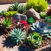 Rock gardens with succulents