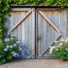 Rustic barn door garden gates
