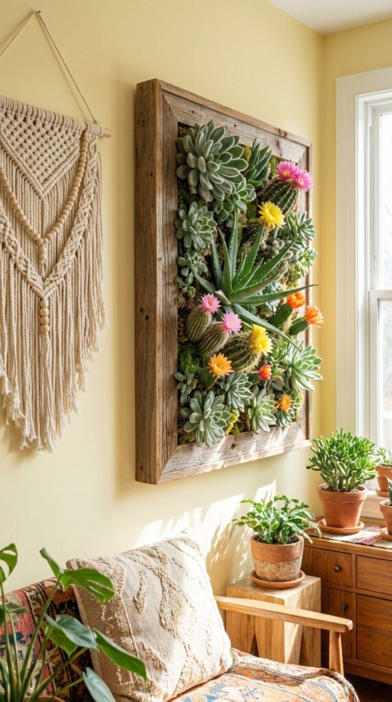 Handcrafted Wall Gardens with Mixed Succulents