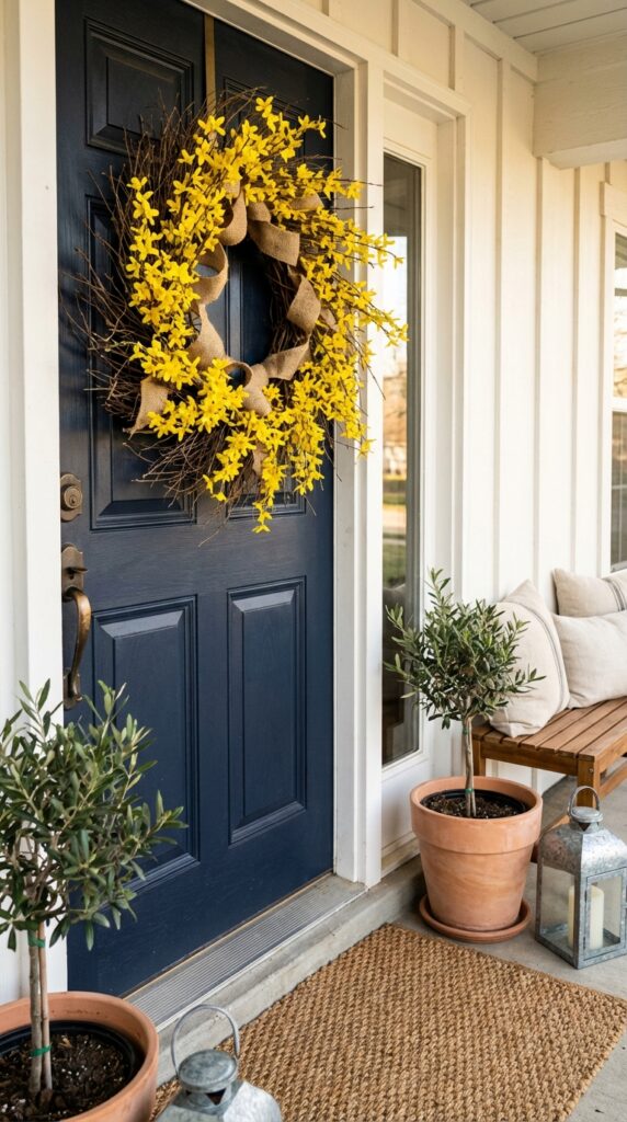Rustic Yellow Spring Wreath