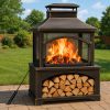 Outdoor Wood Burning Firepit for Cozy Backyard Nights