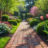 Brick Walkway to Spruce Up Garden Path