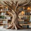 Rustic Driftwood Tree Bookshelf Ideas