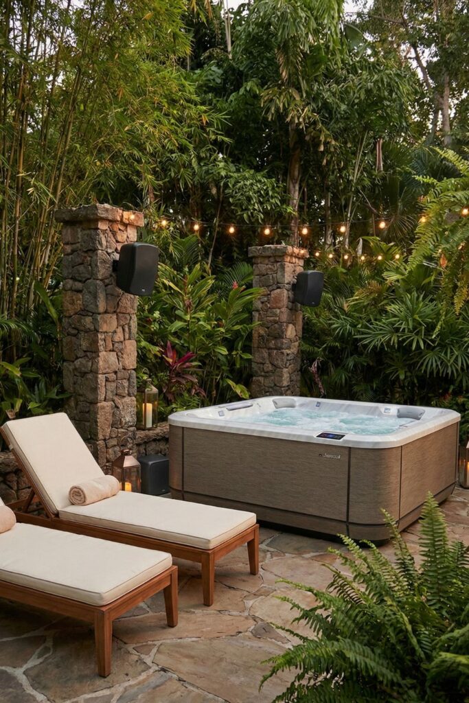 11. Add outdoor speakers for calming music