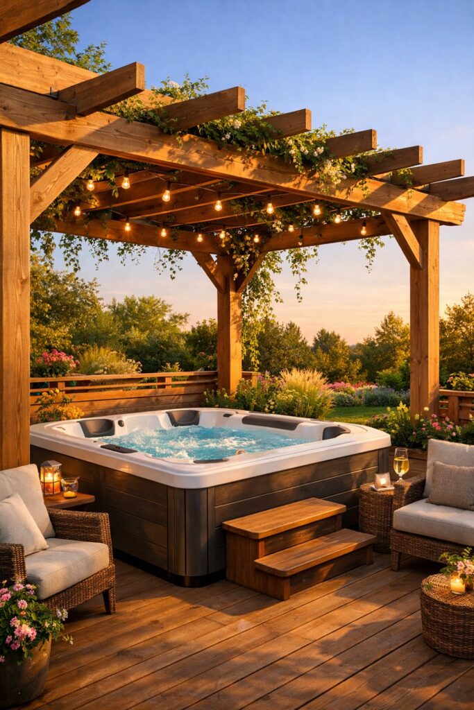 Pergola attached to a deck or patio