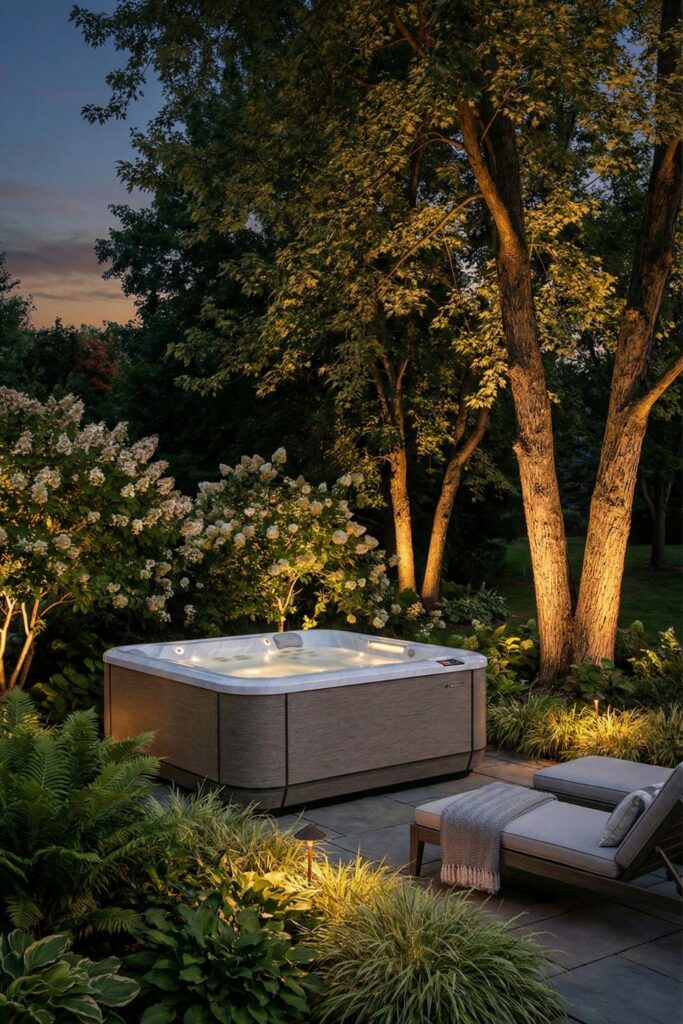 24. Include mood uplighting on surrounding trees