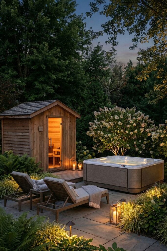 25. Add a sauna cabin near the spa area