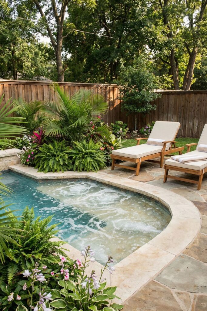 28. Install a swim-up ledge in your hot tub