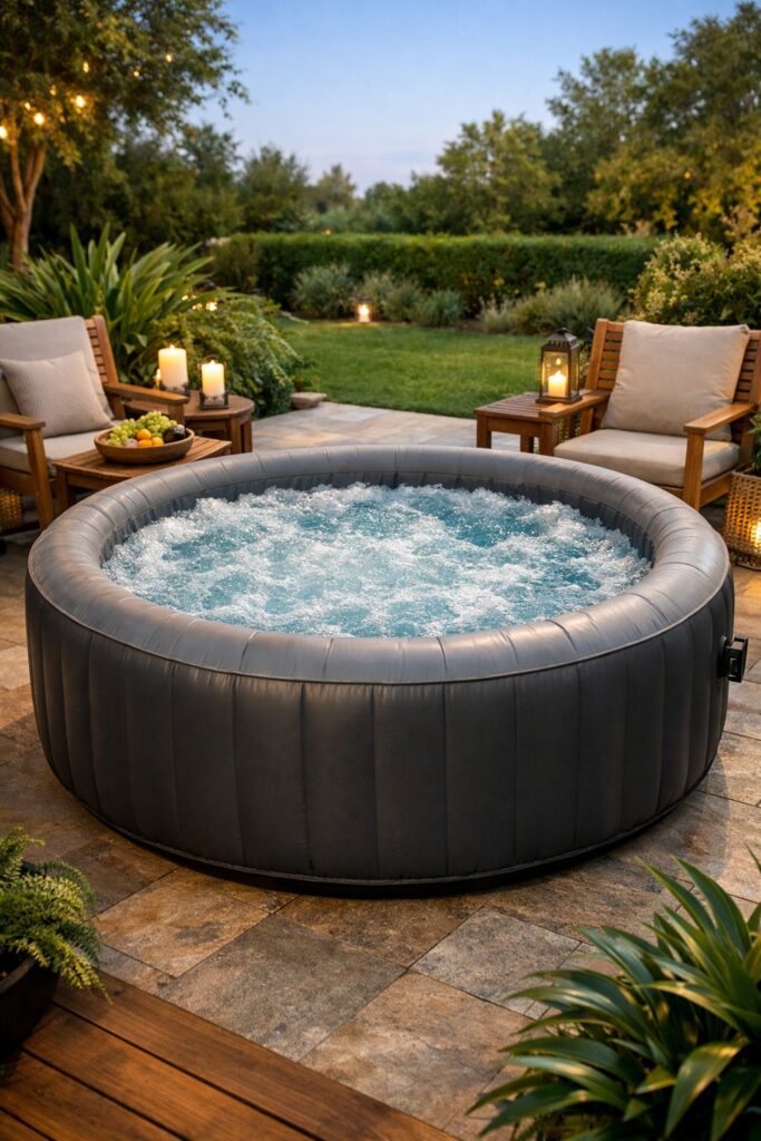 Portable inflatable Jacuzzi for patios