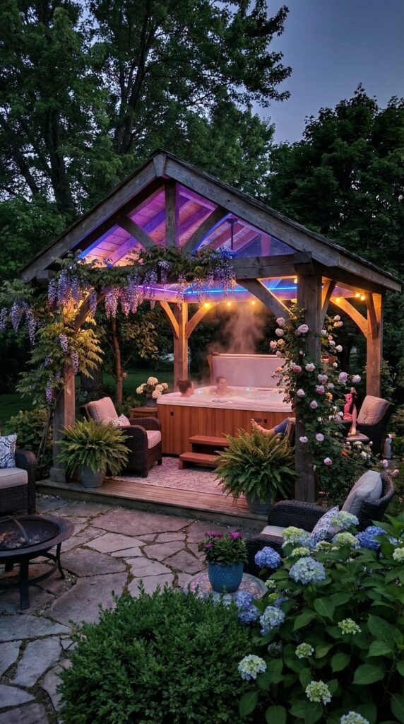 Gazebo with LED Mood Lighting