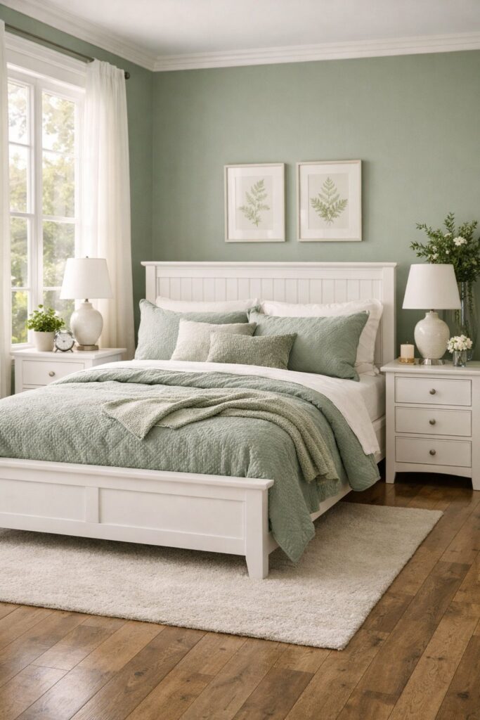 Crisp white furniture contrast