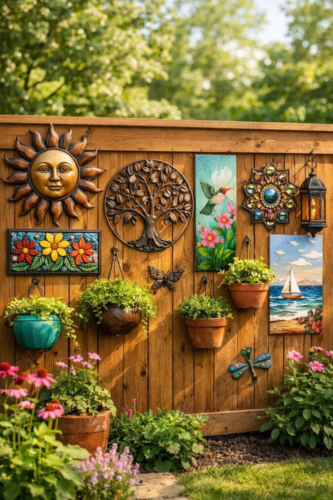 Hang weather-resistant outdoor artwork