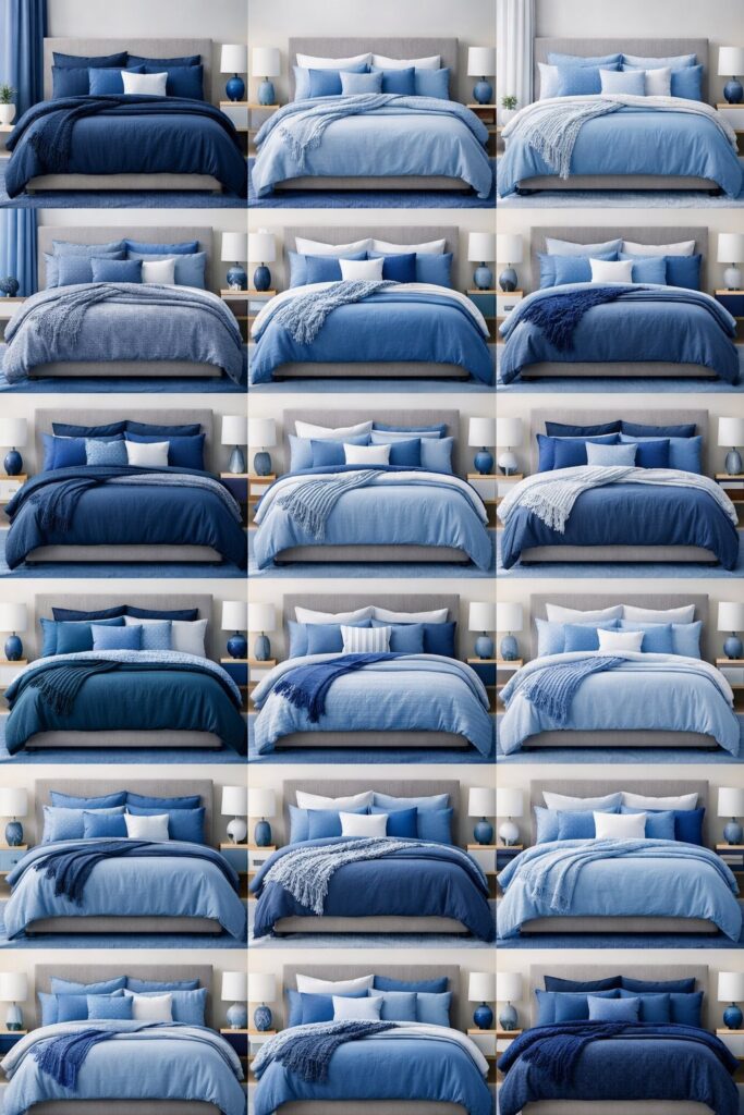 Use a monochromatic palette in shades of blue