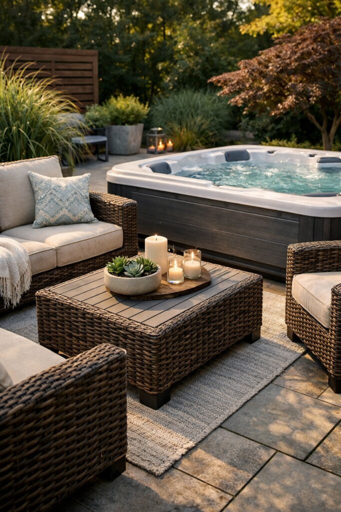 Weatherproof wicker furniture set