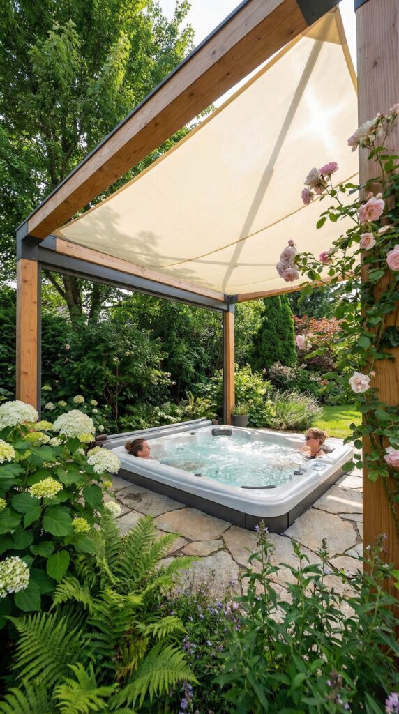 Sunshade Gazebo with UV Protection Fabric