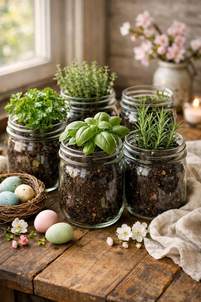 DIY Mason Jar Herb Garden Kits