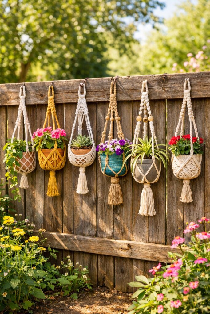 Place DIY macramé plant holders