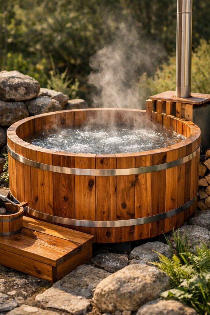 DIY Wood-Fired Cedar Hot Tub