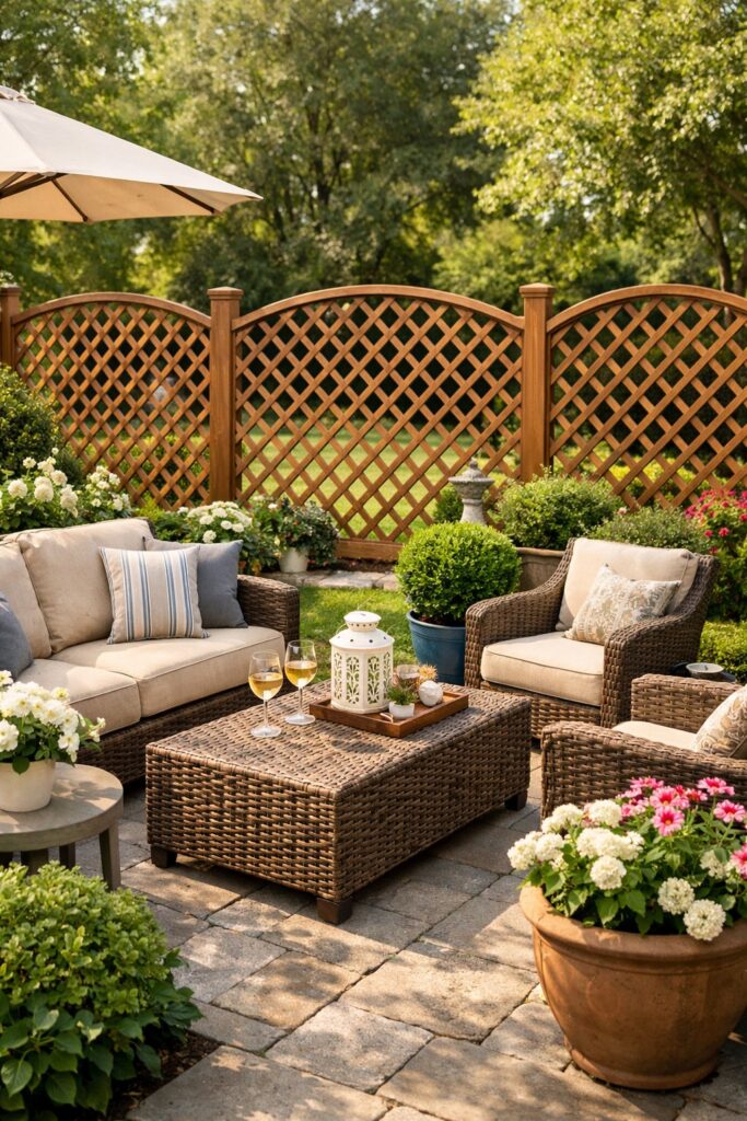 Lattice fence panels for added charm