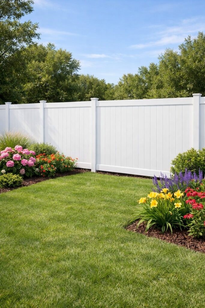 Vinyl privacy fence