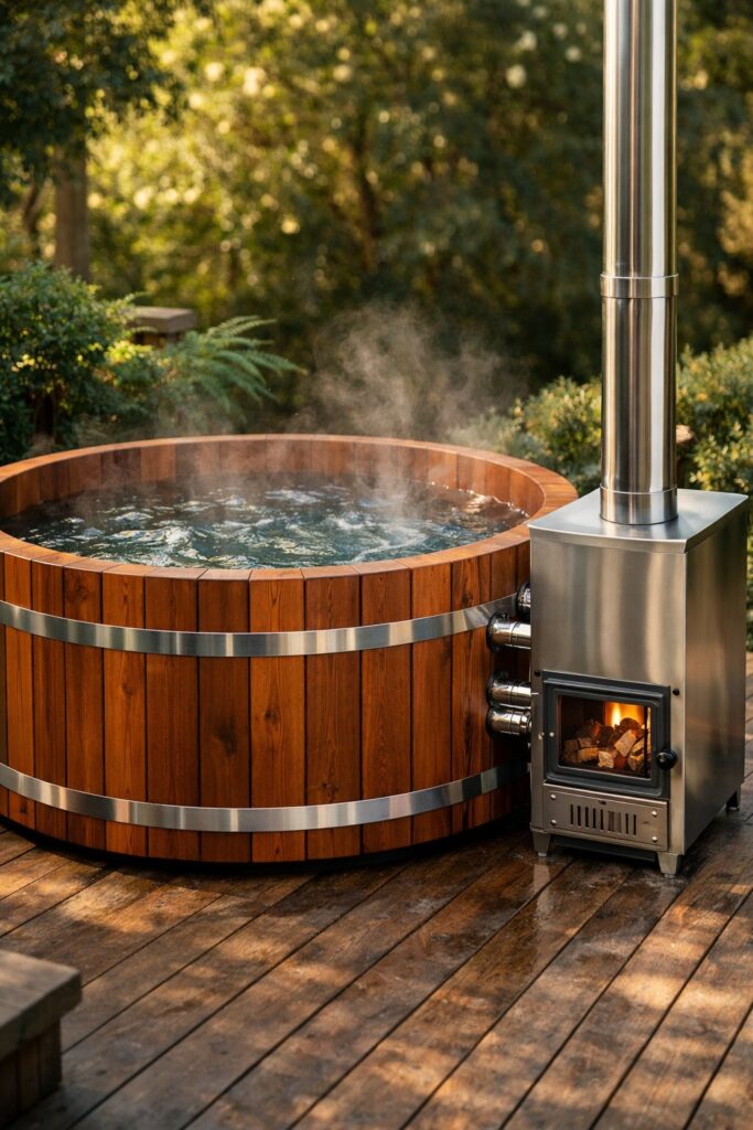 Cedar Hot Tub with Stainless Steel Heater