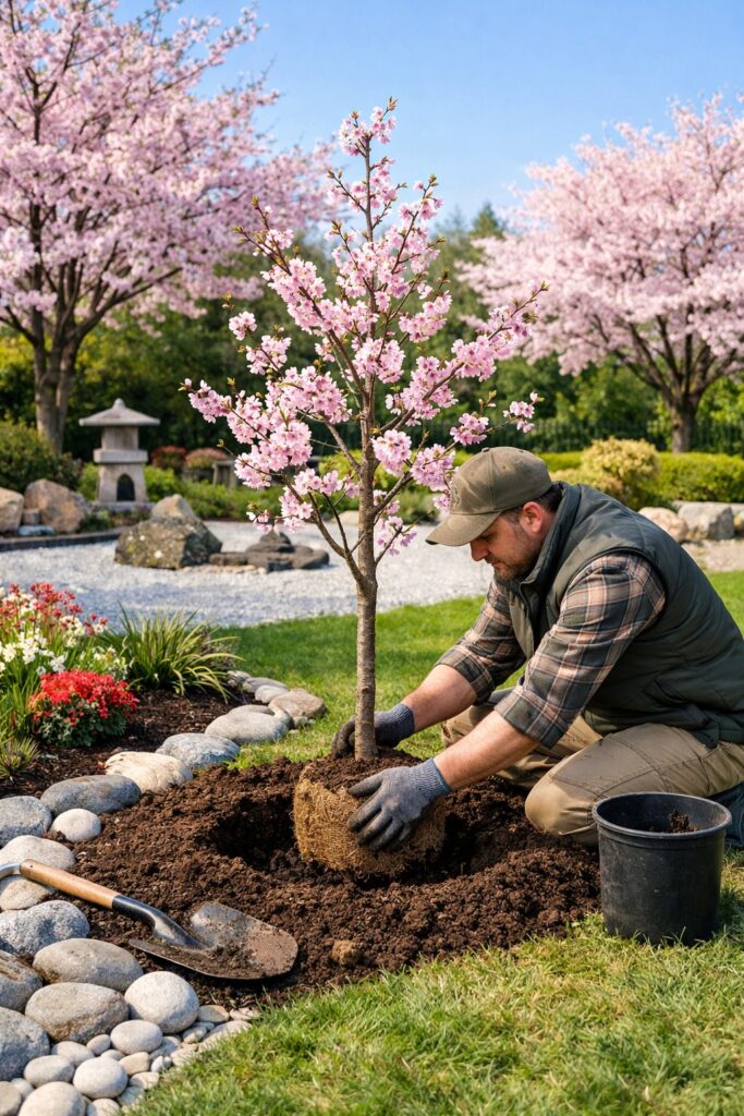 Japanische Kirschbäume pflanzen