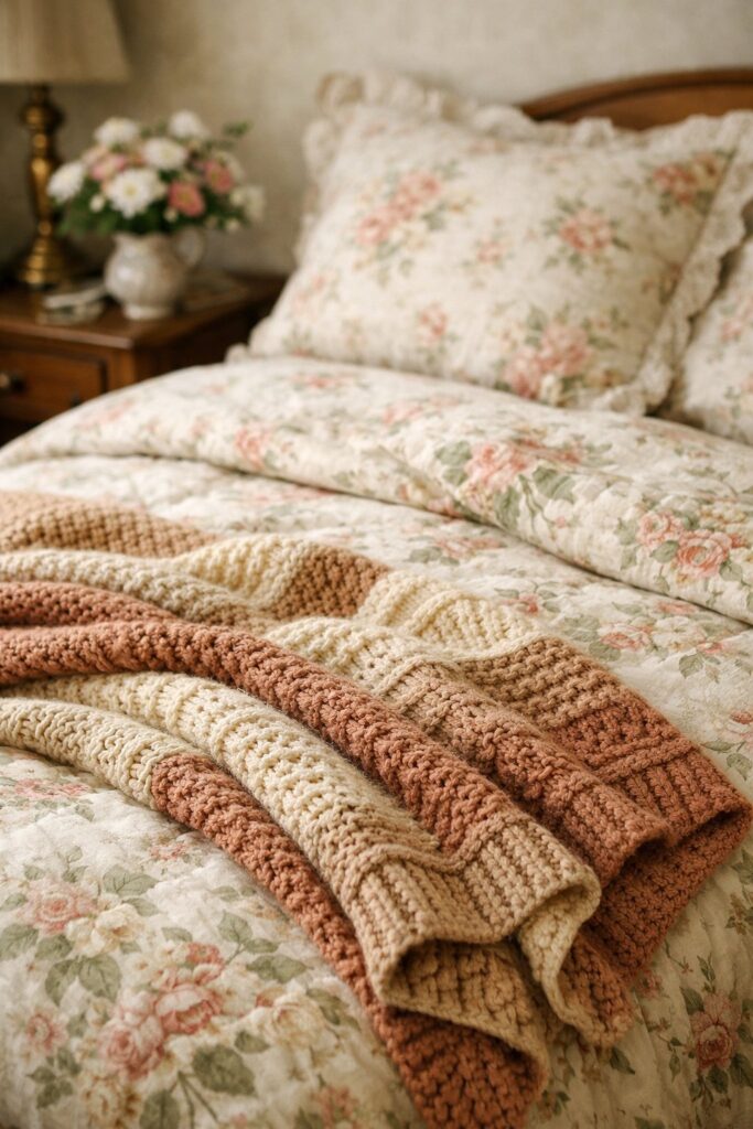 Hand-Knitted Blanket Accent