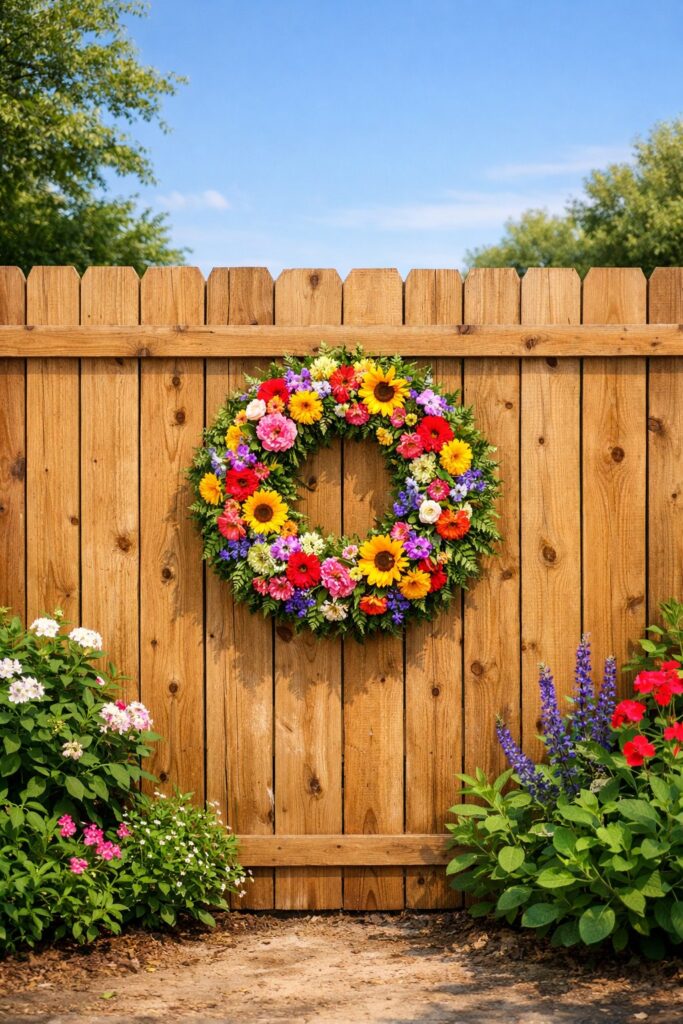 Hang a wreath for a welcoming touch