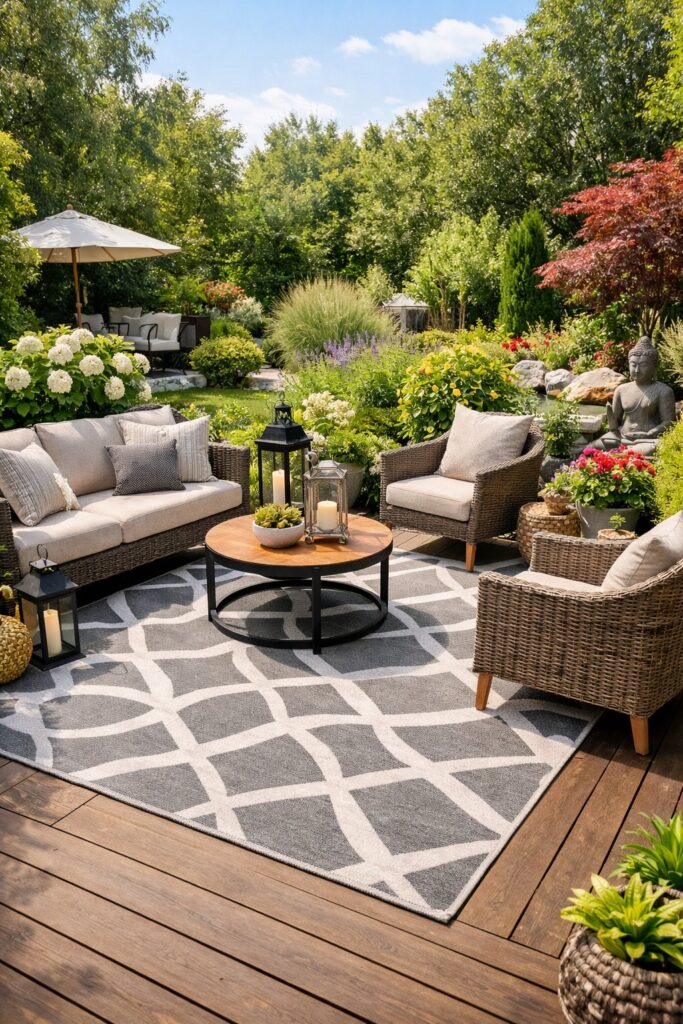 Outdoor-Teppich für die Terrasse