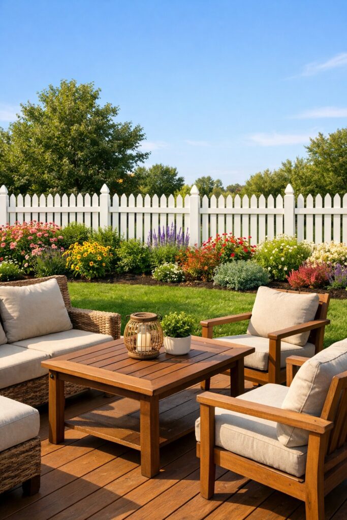 White picket fence for classic vibes