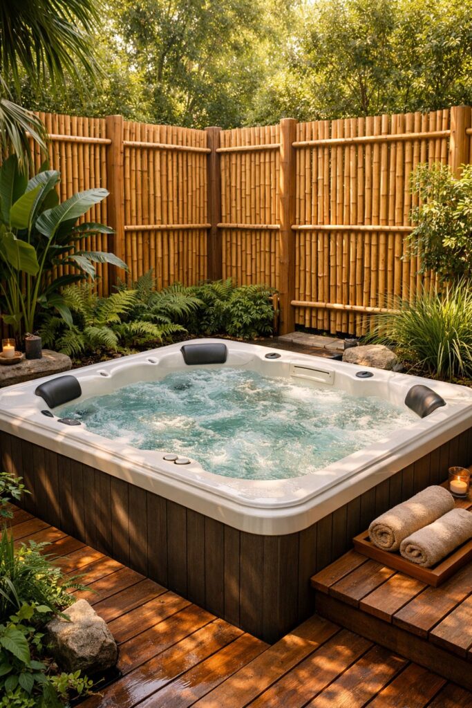 Bamboo privacy screens