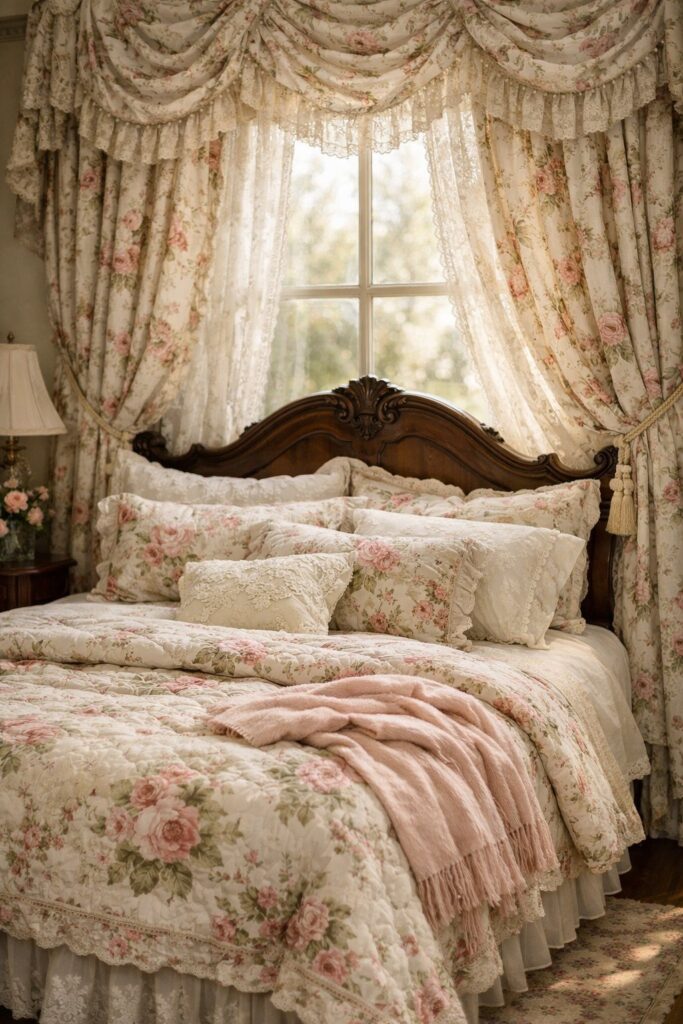 Romantic Victorian Fabric Drapes
