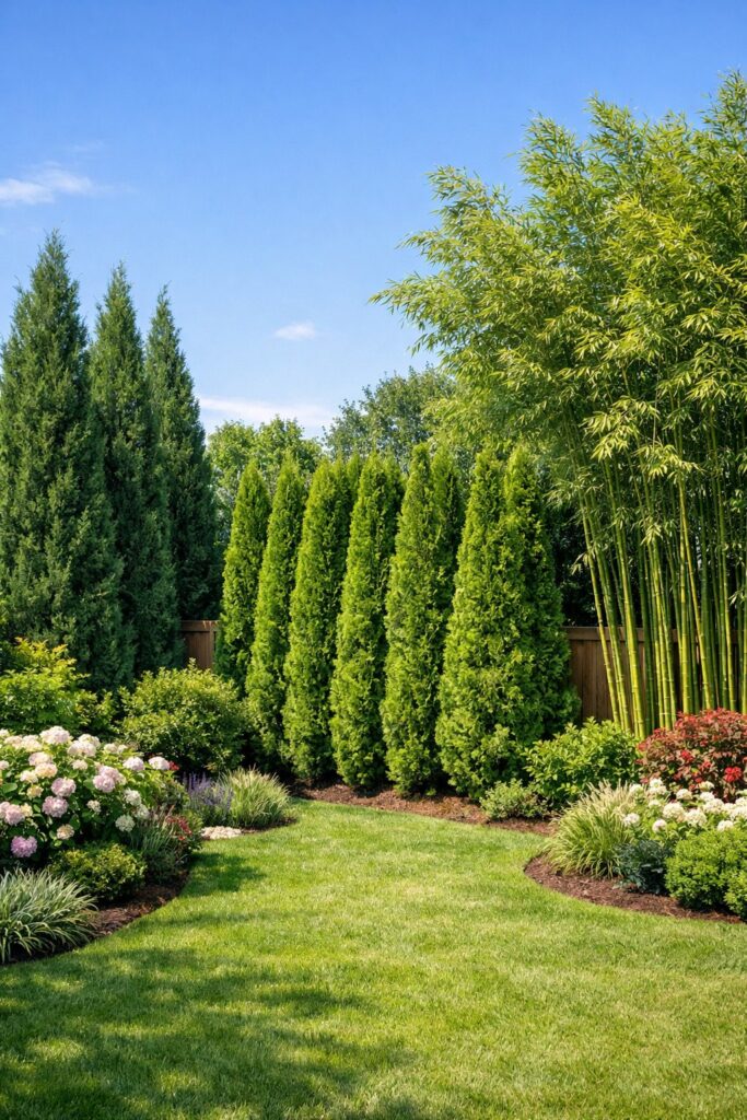 Strategic placement of fast-growing privacy trees