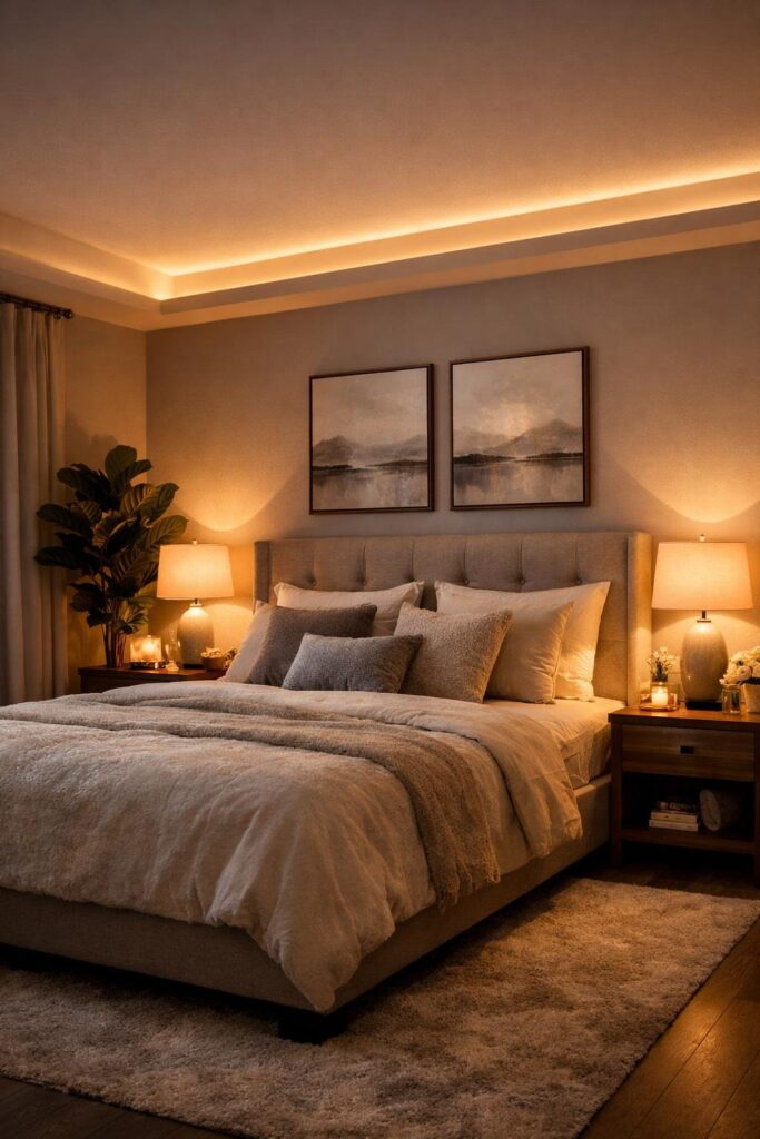 13. Install soft ambient LED lighting for mood setting